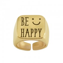 Anello in Ottone Be Happy 16 mm
