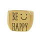 Μεταλλικό Μπρούτζινο Δαχτυλίδι "BE HAPPY" 16mm