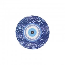 Plexi Acrylic Round Evil Eye Blue 65mm