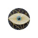 Plexi Acrylic Round Evil Eye Gold 70mm