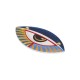 Plexi Acrylic Evil Eye Mustard & Blue 80x43mm
