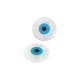 Cuenta Redonda Plana de Concha MOP con Ojo del Mal 14 mm/2,80 mm Ø 0,8 mm