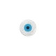 Cuenta Redonda Plana de Concha MOP con Ojo del Mal 14 mm/2,80 mm Ø 0,8 mm
