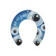 Wooden Pendant Horseshoe with Evil Eye 100x96mm