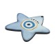 Wooden Pendant Star with Evil Eye 70x66mm