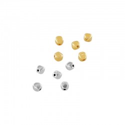 Zamak Round Faceted Bead ~4mm Ø1.2mm