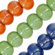 Enameled Ceramic Bead Rondelle Round 31mm Ø5mm