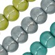 Enameled Ceramic Bead Rondelle Round 31mm Ø5mm