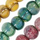 Enameled Ceramic Bead Round ~35mm Ø~5mm