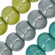 Enameled Ceramic Bead Round ~35mm Ø~5mm
