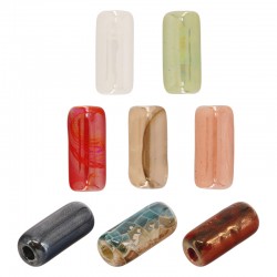 Tube Coulissant en Céramique Émaillée 10 x 21 mm Ø ~ 4 mm