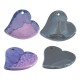 Enameled Ceramic Pendant Heart 47x52mm