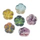 Perla in Ceramica Smaltata a Forma di Fiore 18 Mm/7 mm Ø 2 mm
