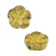 Cuenta de Cerámica Esmaltada con Forma de Flor, 18 Mm/7 mm, Ø 2 mm