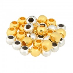 Perle Ronde en Laiton 6 mm Ø 2.5 mm