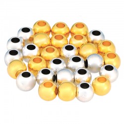Μεταλλική Μπρούτζινη Χάντρα 8mm Ø3.5mm