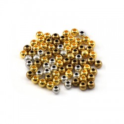 Perlina in Metallo Ottone 4mm (Ø1.5mm)