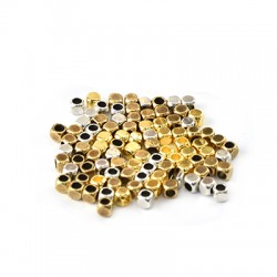 Perle Cubique en Laiton 2.5 mm Ø1.7 mm