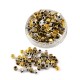 Perlina in Metallo Ottone Cubo 3mm (Ø2mm)