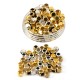 Perle Carrée en Laiton 4 mm Ø 2.5 mm