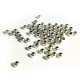 Perles Rondes gros trous en Métal/Laiton ~ 4x3,2 mm (Ø 1.3 mm) (les dimensions peuvent varier)