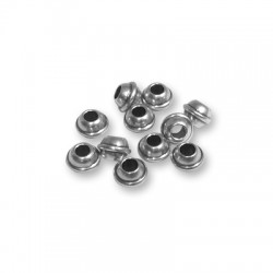 Brass Bead Round 6x4.3mm Ø2.6mm