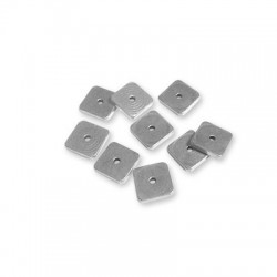 Entrepieza Cuadrada de Metal Latón 8mm/1.4mm (Ø1.5mm)