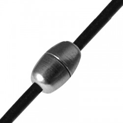 Brass Magnetic Clasp Oval Bullet Style 8x5.8mm Ø2mm
