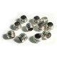 Μεταλλική Μπρούτζινη Χάντρα με Ρίγες 6x6.5mm Ø5mm