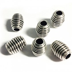 Brass Tube with Stripes 12x15mm Ø5mm