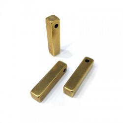 Barre Pendentif Carrée en Laiton 30 x 7 mm Ø 2.9 mm
