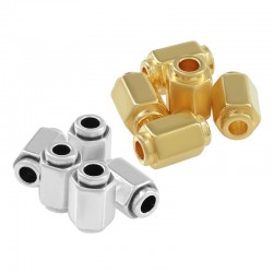 Μεταλλικό Μπρούτζινο Σωληνάκι Εξάγωνο 11mm/7mm Ø3.2mm