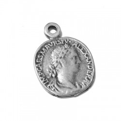 Ciondolo Zama Moneta Dracma Alessandrina Greco-Romana 15mm