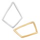 Colgante de Metal Zamak Rombo Irregular 42x50mm