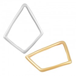 Pendentif Géométrique en Zamak Losange Irrégulier 42 x 50 mm