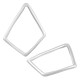 Zamak Geometric Pendant Rhombus Irregular 42x50mm