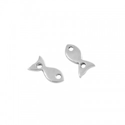 Intercalaire poisson en Zamak 16x8mm (Ø1,9mm)