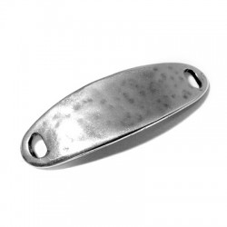 Connettore in Zama Ovale Curvato Martellato 38x12mm