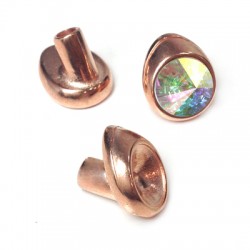 Zamak Clasp Button with Setting for 12mm Rivoli Ø4.3mm