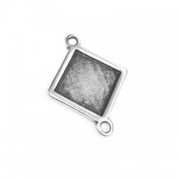 Pendentif Losange en Métal/Zamak avec Support pour Cabochon 21mm