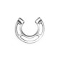 Pendentif Cercle en Métal/Zamak 3/4 29x25mm avec 2 trous (Ø1,9mm)