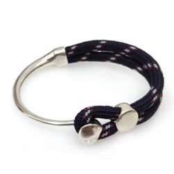 Passant rond en Métal/Zamak 13mm avec 2 trous pour cordon de 5mm