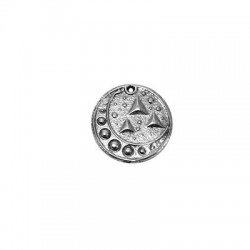 Pendentif rond en Zamak 24 mm