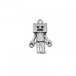 Pendente in Metallo Zama Robot 20x28mm