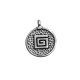 Pendentif rond en Zamak « Méandre » 26 mm