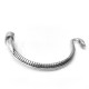 Demi-Bracelet en Zamak. Diamètre Intérieur 45 mm. Ø 10.2 x 5.2 mm