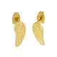 Zamak Earring Angel Wing with Safety Back 6x18mm