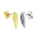 Zamak Earring Angel Wing with Safety Back 6x18mm