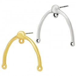 Pendiente de Metal Zamak Geométrico con Anillos 30x27mm