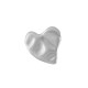 Ciondolo in Zama a Forma di Cuore Martellato 27X29 mm Ø2.4 mm